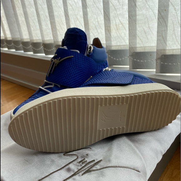 Giuseppe Zanotti mid python blue logo strap - Picture 6 of 8